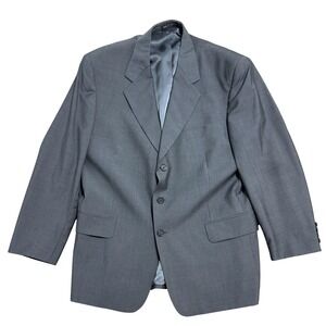 Alfani Blazer Mens 42 Regular Charcoal Wool Mohair Vitale Barberis Canonico‎